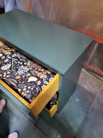 Interior - Custom cabinet drawer detail with floral lining