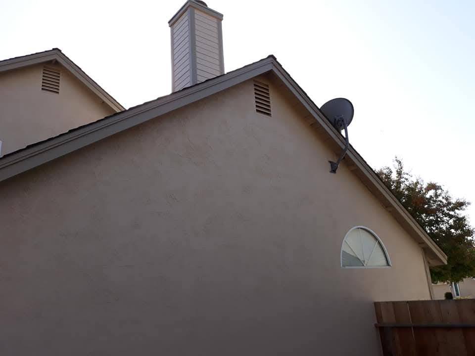 Exterior - Upper level siding and chimney painting