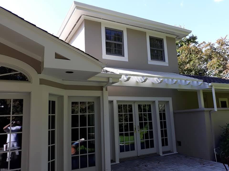 Exterior - Professional window and siding paint application